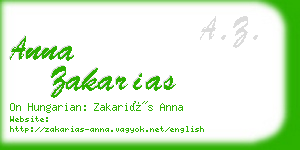 anna zakarias business card